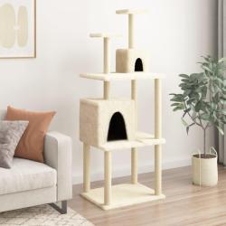 Arbre &agrave; chat avec griffoirs en sisal Cr&egrave;me 167 cm
