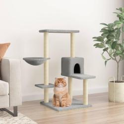 Arbre &agrave; chat avec griffoirs en sisal Gris clair 95 cm