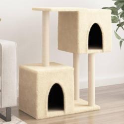 Arbre &agrave; chat avec griffoirs en sisal Cr&egrave;me 86 cm