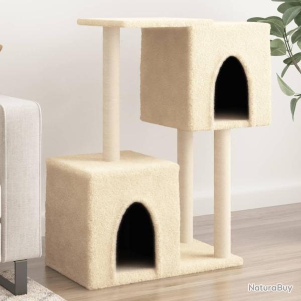 Arbre � chat avec griffoirs en sisal Cr�me 86 cm