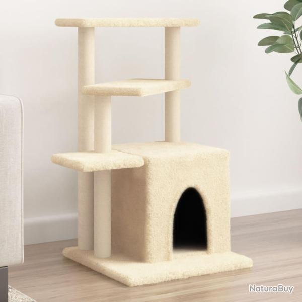 Arbre � chat avec griffoirs en sisal cr�me 83,5 cm