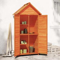 Abri &agrave; outils de  marron 89x52,5x175 cm bois massif pin