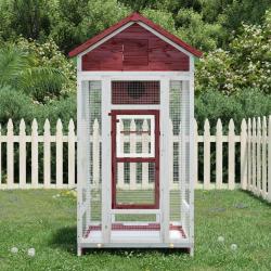 Maison &agrave; oiseaux moka 91,5x53x170 cm bois massif de pin