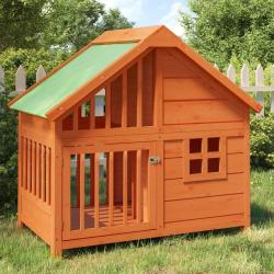 Chenil marron 96x60,5x87 cm bois de pin solide