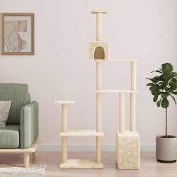 Arbre &agrave; chat avec poteaux &agrave; griffer en sisal Cr&egrave;me 177,5 cm