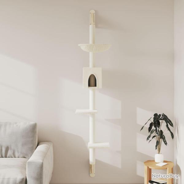 Arbre � chat mural avec griffoir cr�me 187 cm