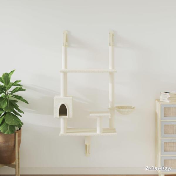 Arbre � chat mural avec griffoir cr�me 153 cm