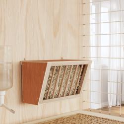 Mangeoire &agrave; foin pour lapins 37x18,5x23 cm bois massif sapin