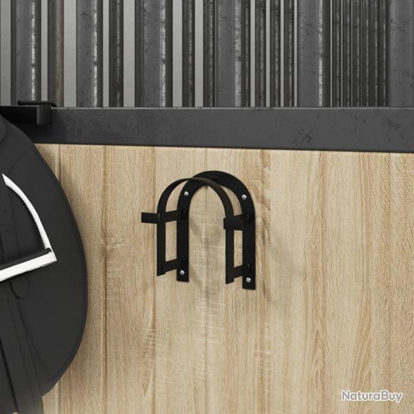 Porte-bride mural noir fer