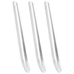 Grattoirs &agrave; sueur de cheval 3 pcs argent&eacute; aluminium