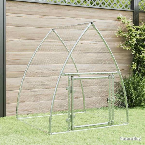 Cage pour poules argent� 100x105x120 cm acier galvanis�