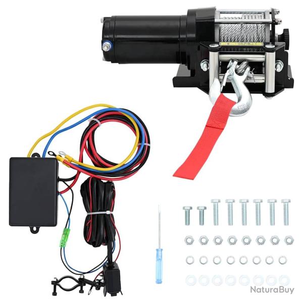 12 V Treuil �lectrique 1360 KG avec fil et plaque de montage