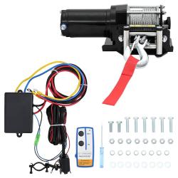 Treuil &eacute;lectrique 12 V 1360 kg avec t&eacute;l&eacute;commande sans fil