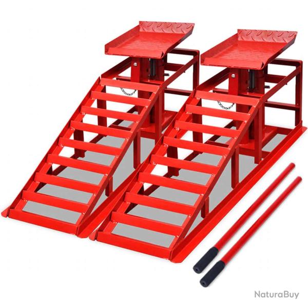 Rampes de r�paration auto 2 pcs rouge acier