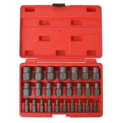 Kit d'extracteurs de vis &agrave; cannelures multiples Acier 25 pi&egrave;ces