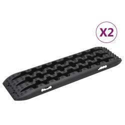 Planches de traction 2 pc Noir 106x30,5x7 cm Nylon