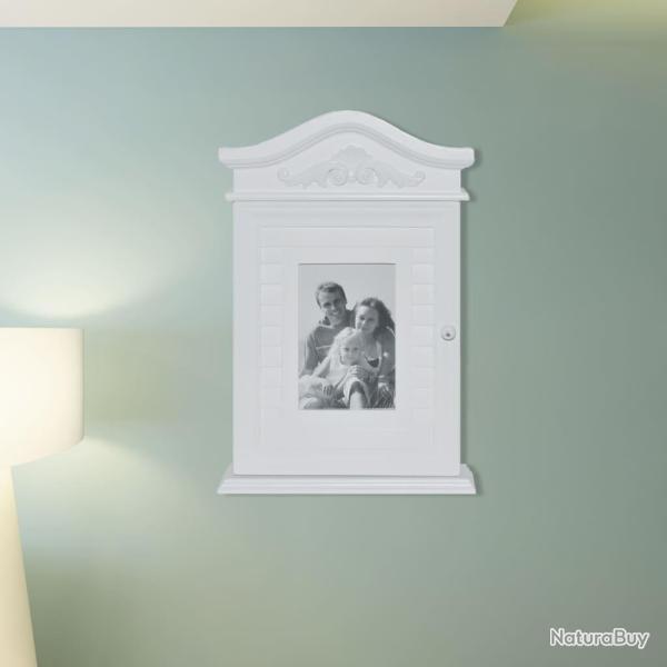 Armoire � cl�s avec cadre photo Blanc