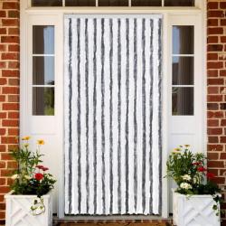 Moustiquaire Gris et blanc 100x220 cm Chenille