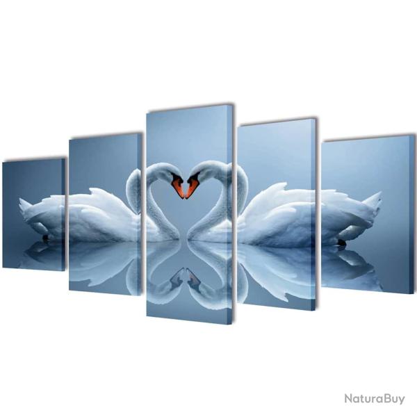 Set de toiles murales imprim�es Cygnes 200 x 100 cm