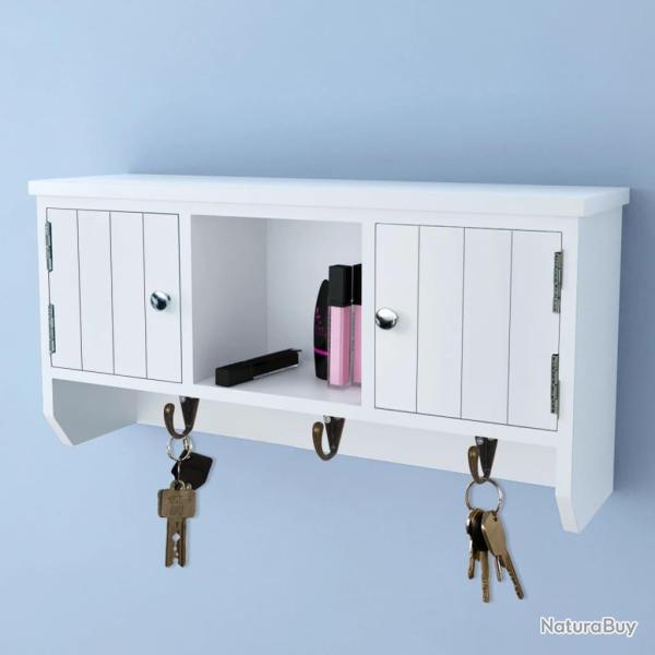 Armoire murale pour cl�s et bijoux avec portes et crochets