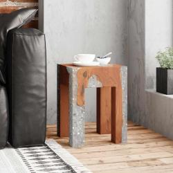 Tabouret Bois de teck massif et r&eacute;sine