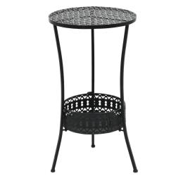 Table de bistro Noir 40x70 cm M&eacute;tal