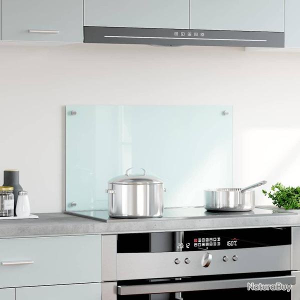 Dosseret de cuisine couleur Lait 70x40 cm Verre tremp�