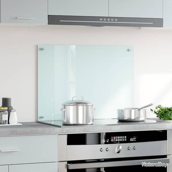 Dosseret de cuisine couleur Lait 70x50 cm Verre tremp�