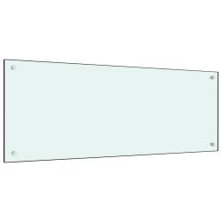 Dosseret de cuisine couleur Lait 100x40 cm Verre tremp&eacute;