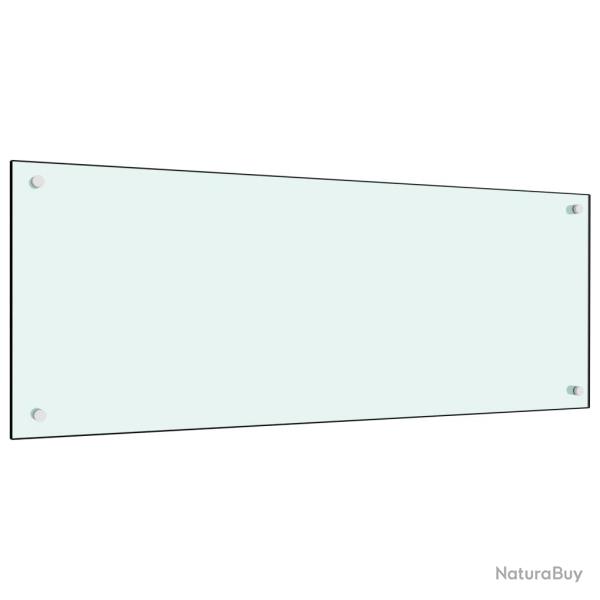 Dosseret de cuisine couleur Lait 100x40 cm Verre tremp�