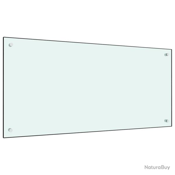 Dosseret de cuisine couleur Lait 100x50 cm Verre tremp�