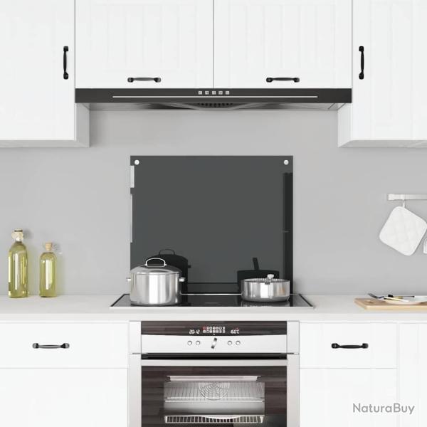 Dosseret de cuisine Noir 70x60 cm Verre tremp�