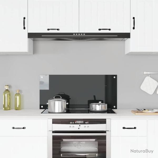 Dosseret de cuisine Noir 90x40 cm Verre tremp�
