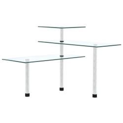 &Eacute;tag&egrave;re d'angle de cuisine &agrave; 3 niveaux Verre tremp&eacute;