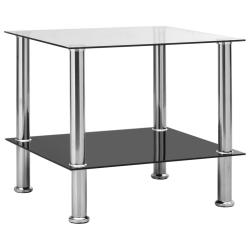 Table d'appoint Transparent 45x50x45 cm Verre tremp&eacute;