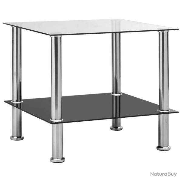 Table d'appoint Transparent 45x50x45 cm Verre tremp�