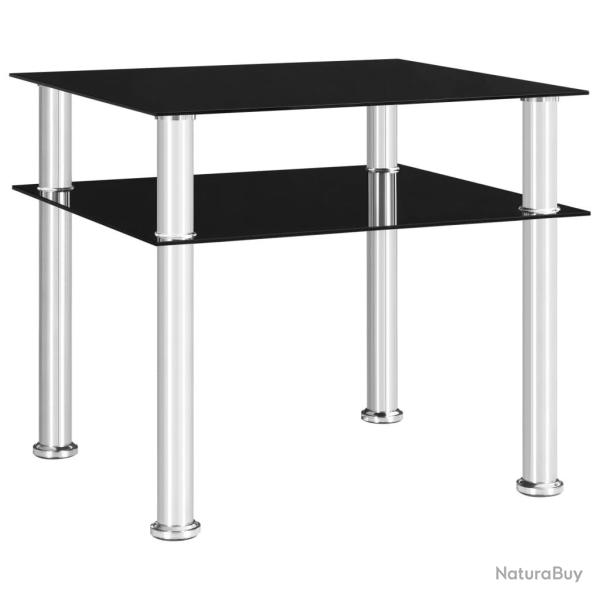 Table d'appoint Noir 45x50x45 cm Verre tremp�