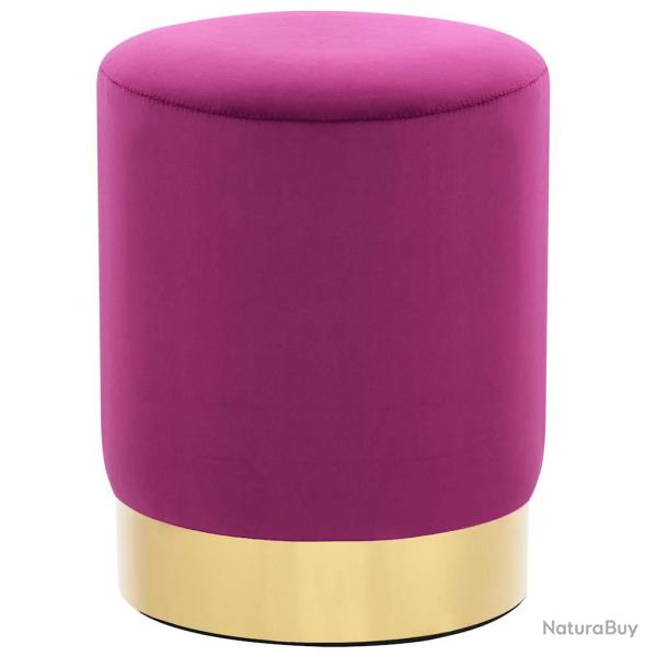 Tabouret Violet et dor� Velours 28 x 36 cm