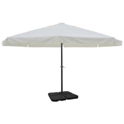 Parasol de avec base portable aluminium blanc