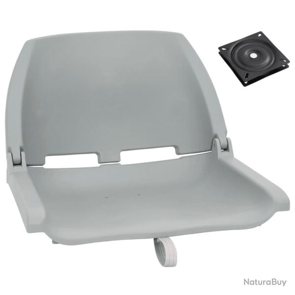 Ensemble de si�ges de bateau pliables lot de 2 gris