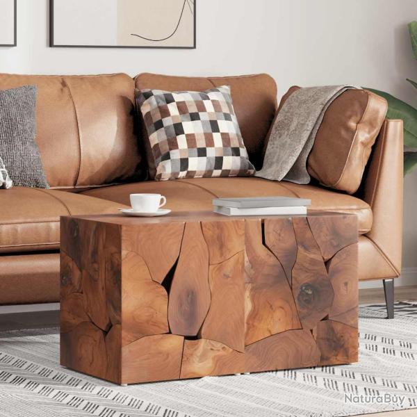 Tabourets 2 pcs marron 40x40x45 cm bois de teck massif