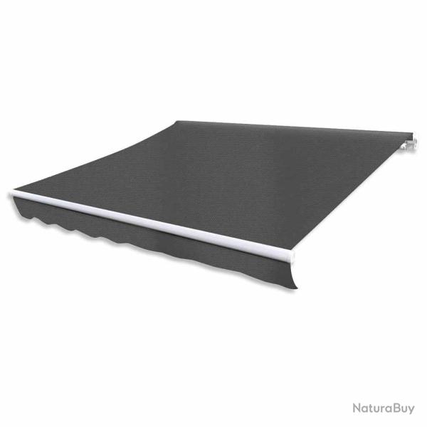 Auvent pliable manuel anthracite pour la terrasse, 300 cm