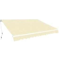 Auvent pliable manuel cr&egrave;me pour la terrasse, 400 cm