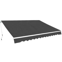 Auvent pliable manuel anthracite pour la terrasse, 400 cm