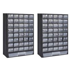 Bo&icirc;te &agrave; outils de rangement avec 41 tiroirs 2 pcs Plastique