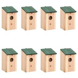 Nichoirs 8 pcs Bois 12x12x22 cm
