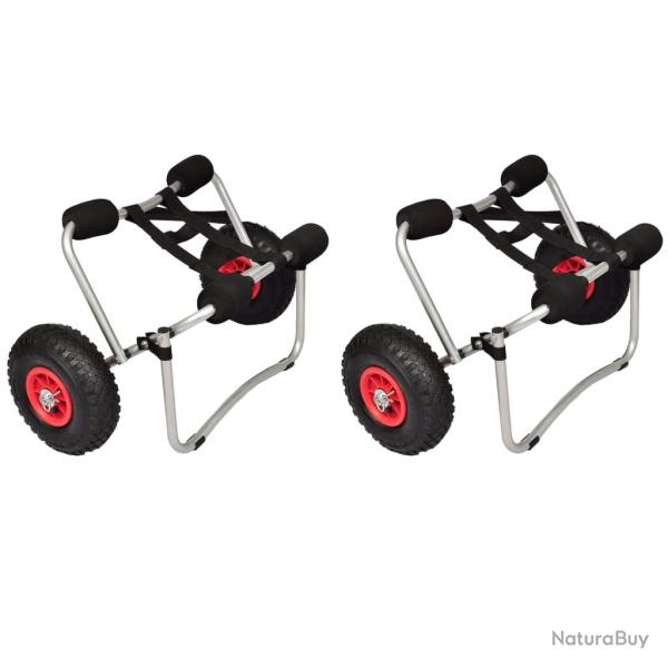 Chariots pour kayak 2 pcs Aluminium