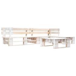 Salon de palette 4 pcs Bois Blanc
