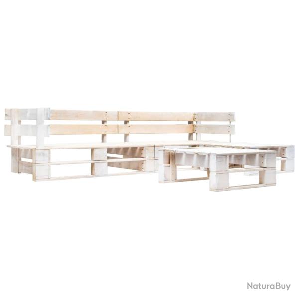 Salon de palette 4 pcs Bois Blanc