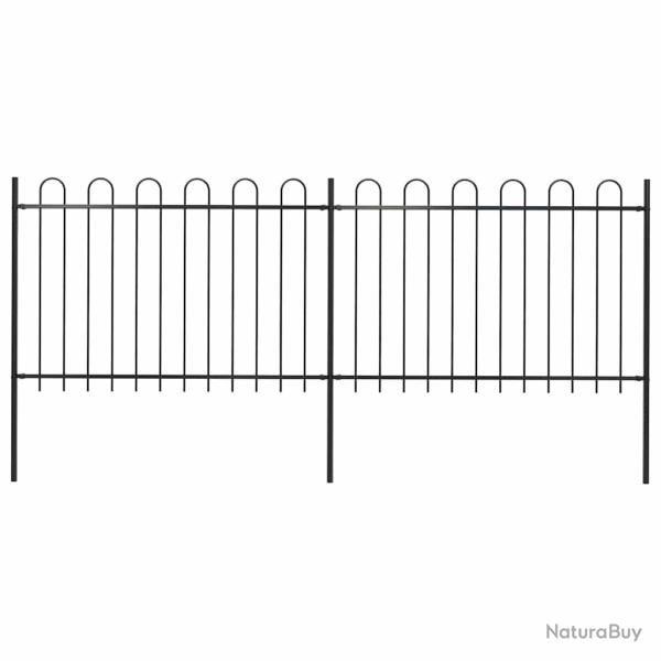 Cl�ture de avec arceau en acier 359 x 120 cm Noir